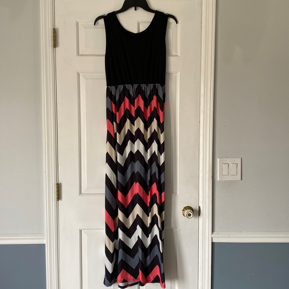 Chevron maxi dress
